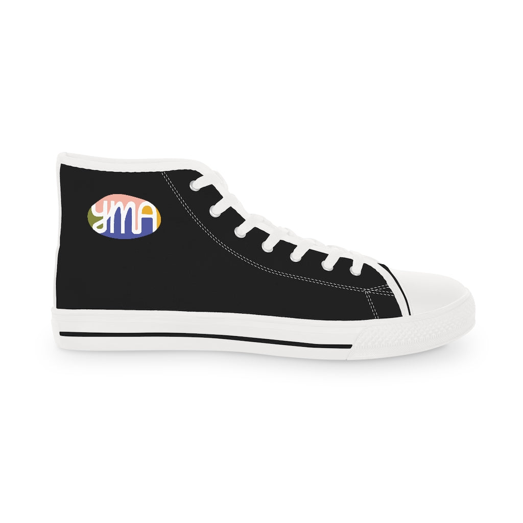 Men's YMA Logo High Top Sneakers Black