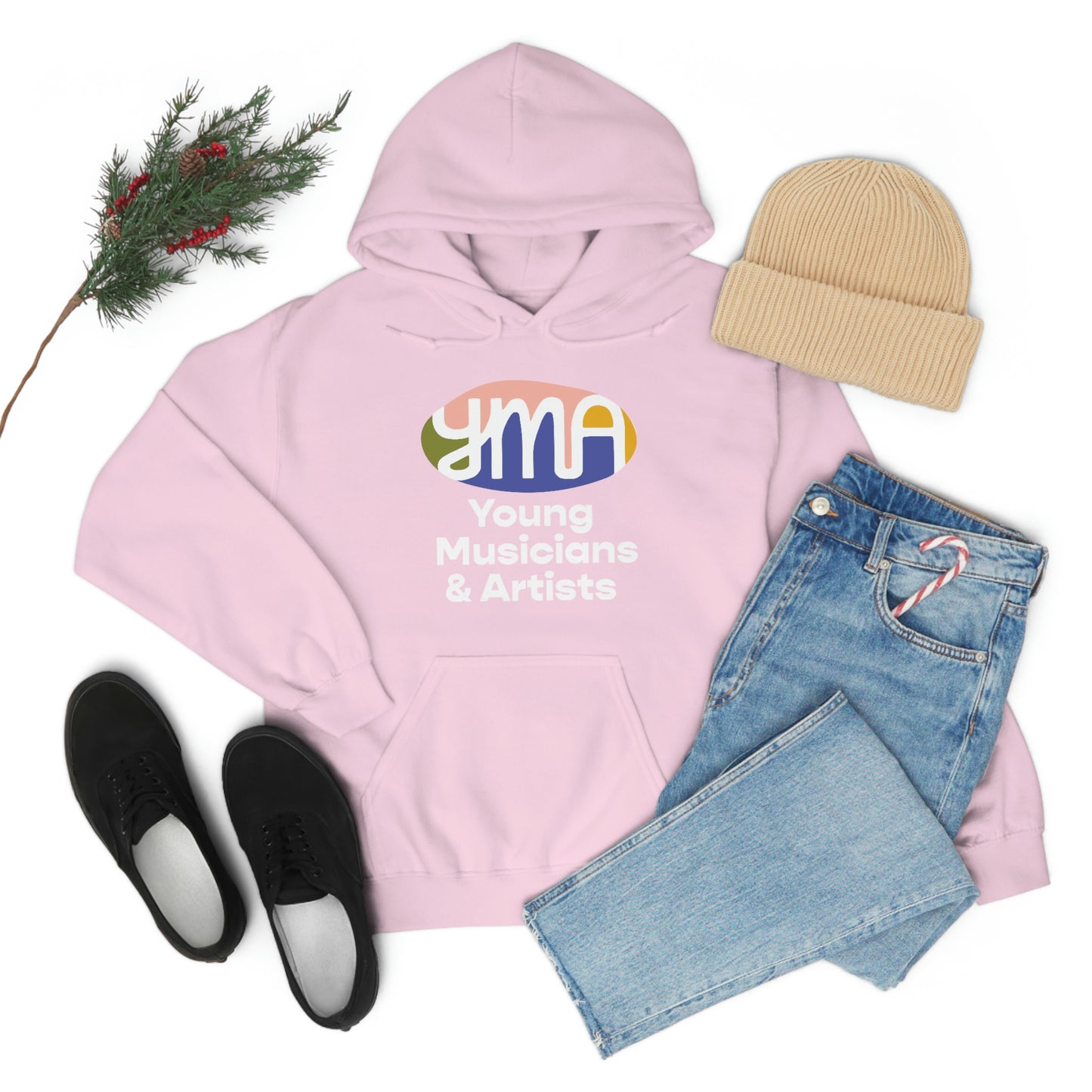 Unisex YMA Logo Hooded Sweatshirt