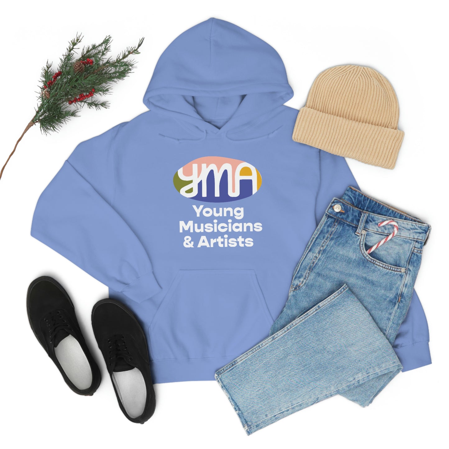 Unisex YMA Logo Hooded Sweatshirt