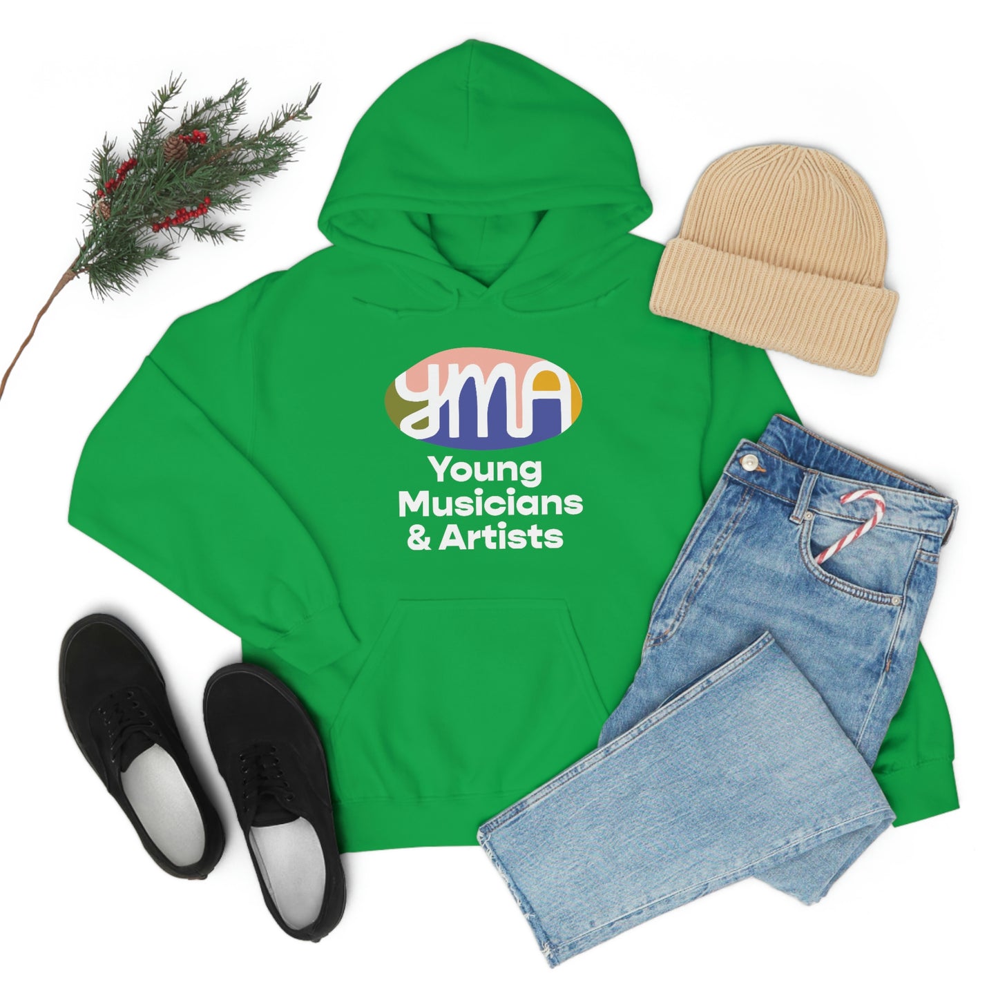 Unisex YMA Logo Hooded Sweatshirt