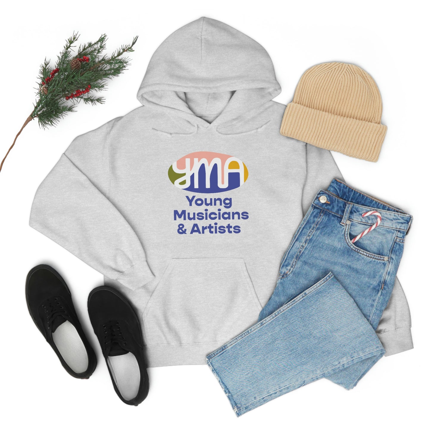 Unisex YMA Logo Hooded Sweatshirt