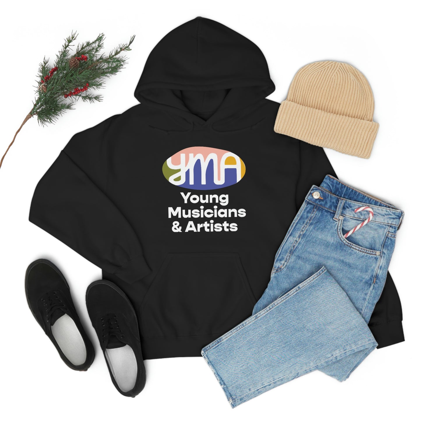 Unisex YMA Logo Hooded Sweatshirt