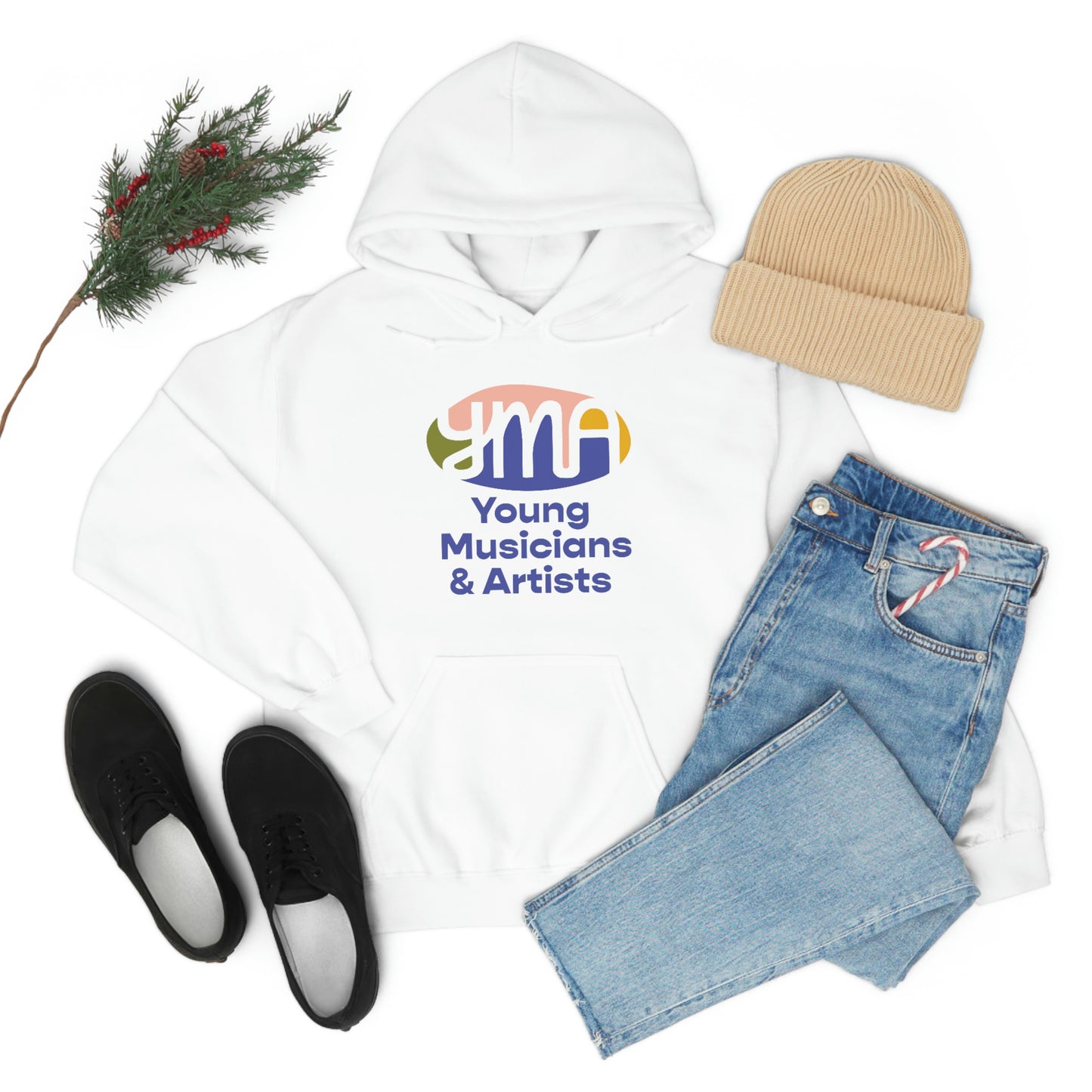 Unisex YMA Logo Hooded Sweatshirt