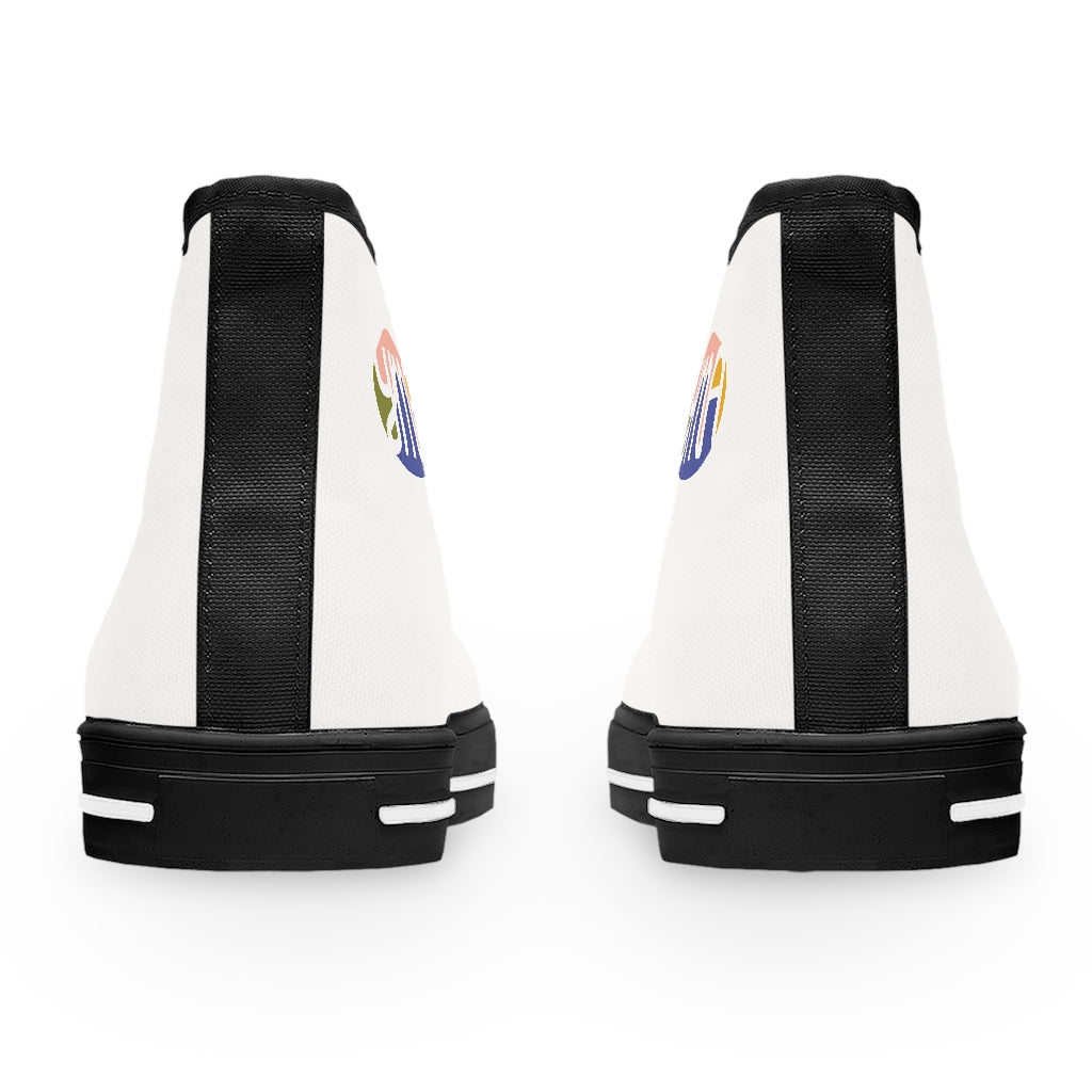 Women's YMA Logo High Top Sneakers White