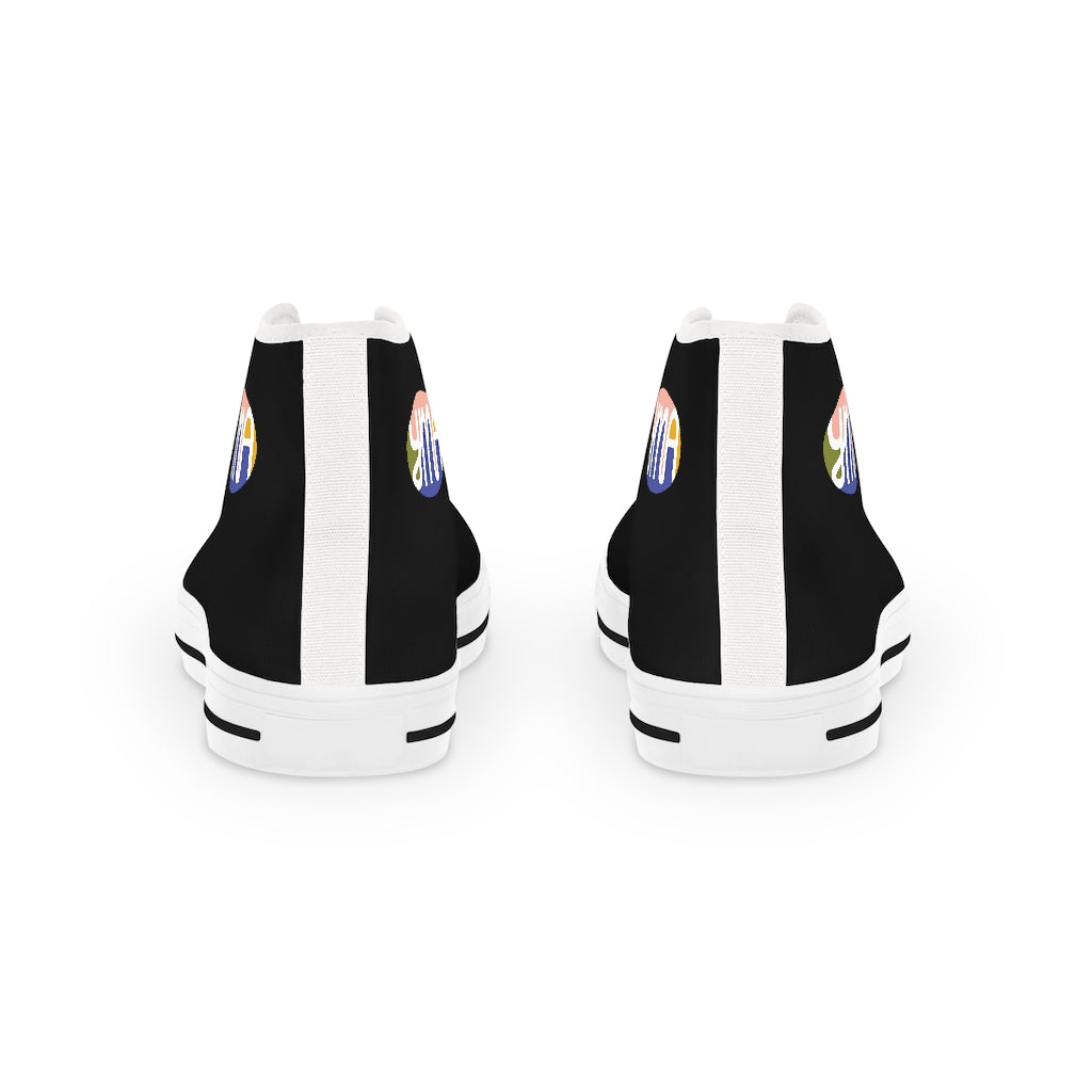 Men's YMA Logo High Top Sneakers Black