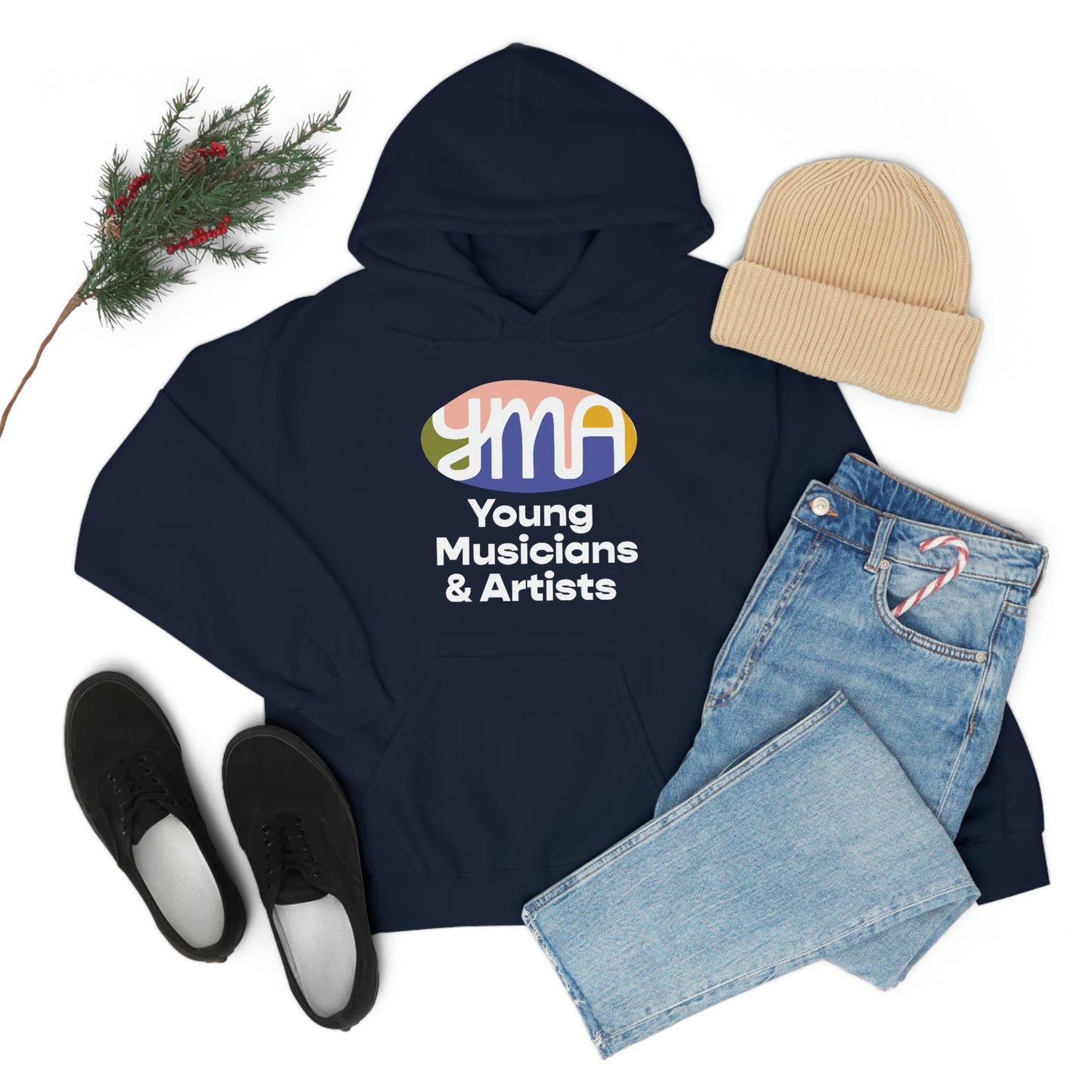Unisex YMA Logo Hooded Sweatshirt