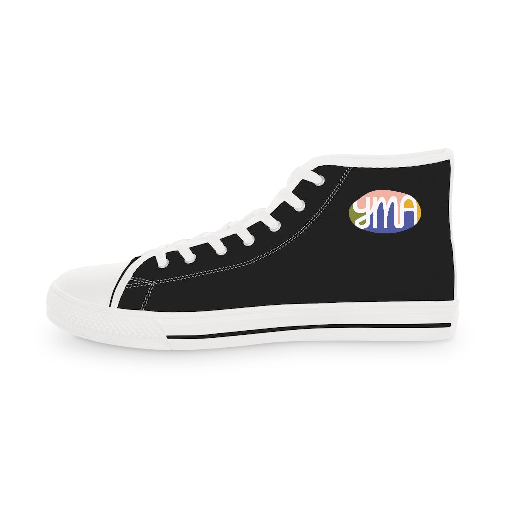 Men's YMA Logo High Top Sneakers Black