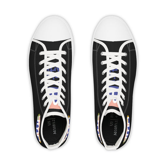 Men's YMA Logo High Top Sneakers Black