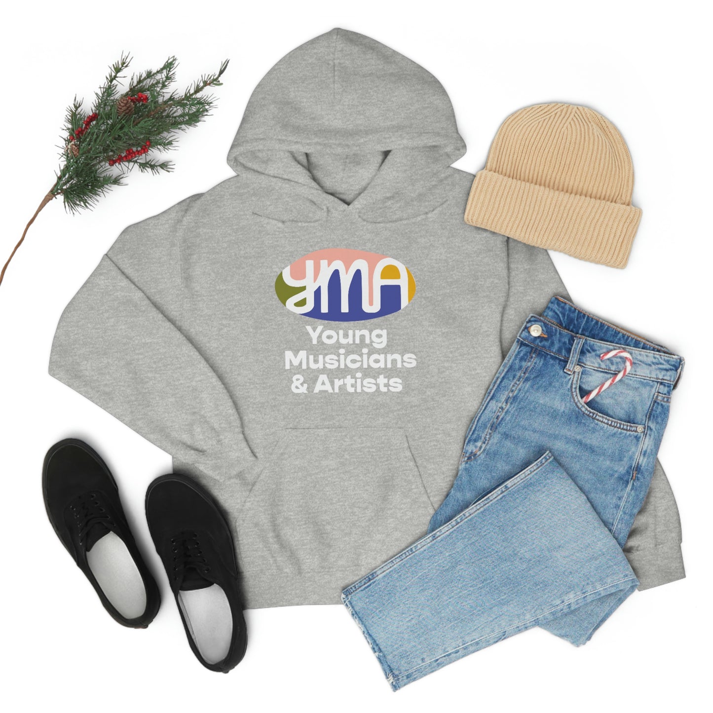 Unisex YMA Logo Hooded Sweatshirt