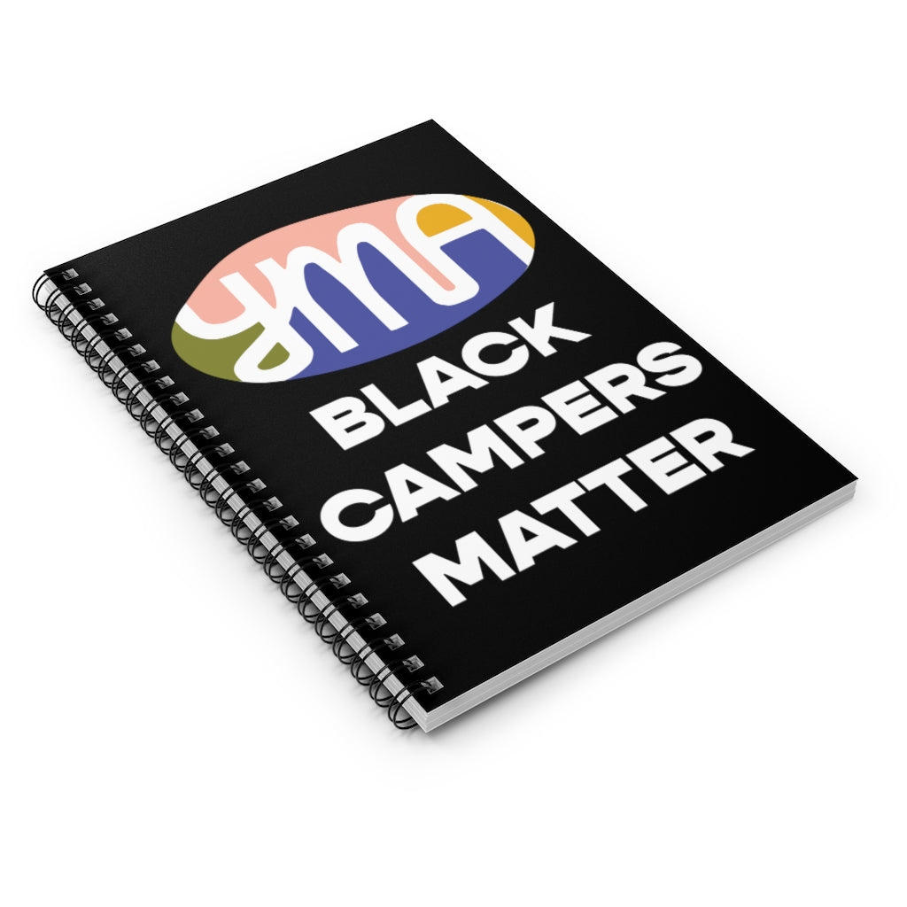 Black Campers Matter Spiral Notebook - Ruled Line