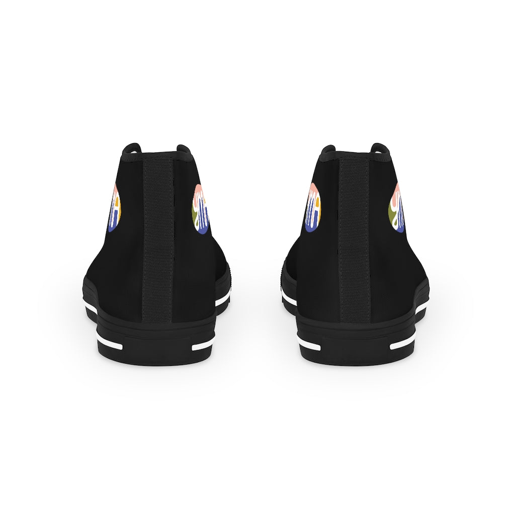 Men's YMA Logo High Top Sneakers Black