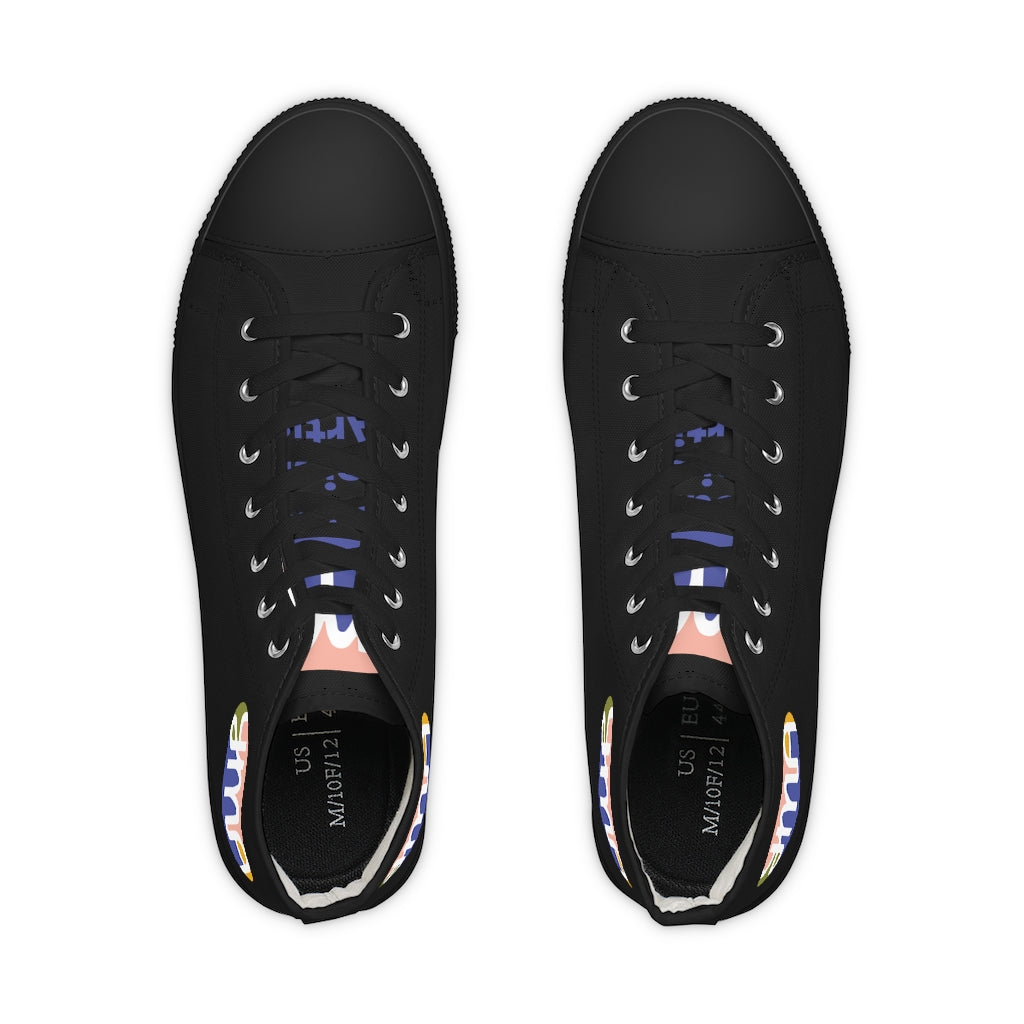 Men's YMA Logo High Top Sneakers Black