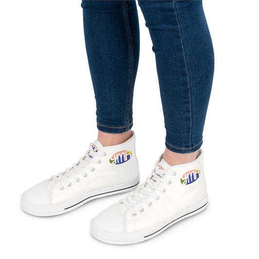 Women's YMA Logo High Top Sneakers White