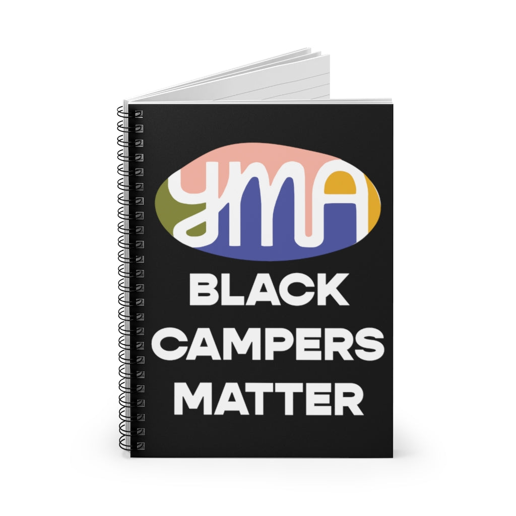 Black Campers Matter Spiral Notebook - Ruled Line